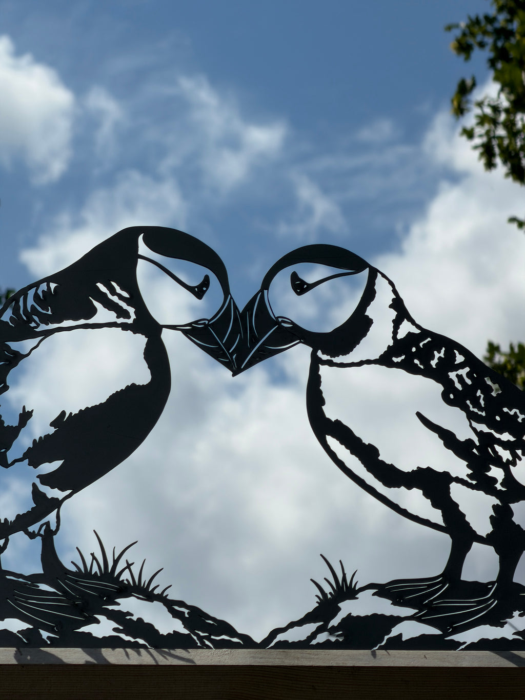 Puffin Pair - Fence Topper