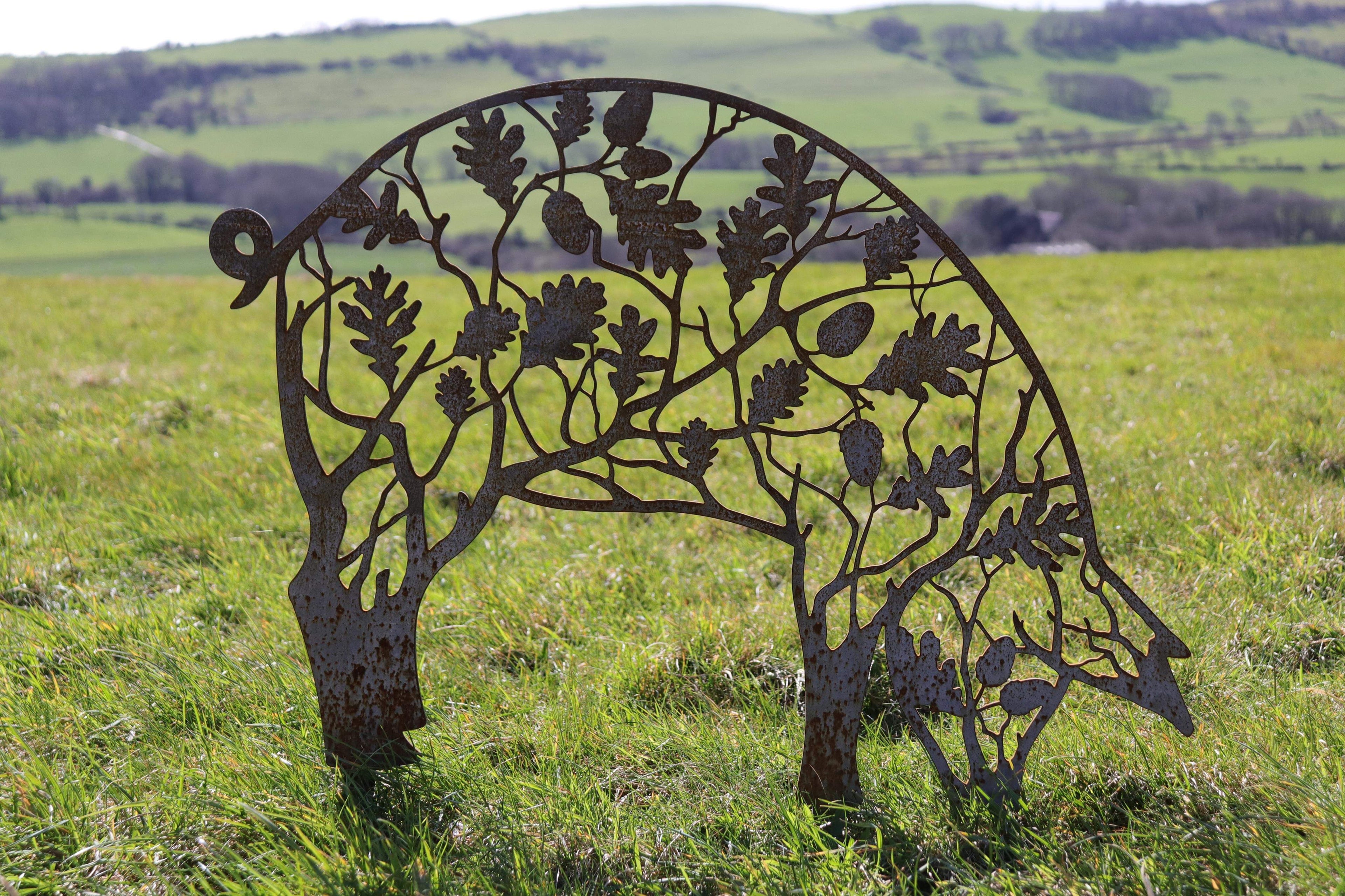 Pannage Pig - Steel Garden Art Sculpture
