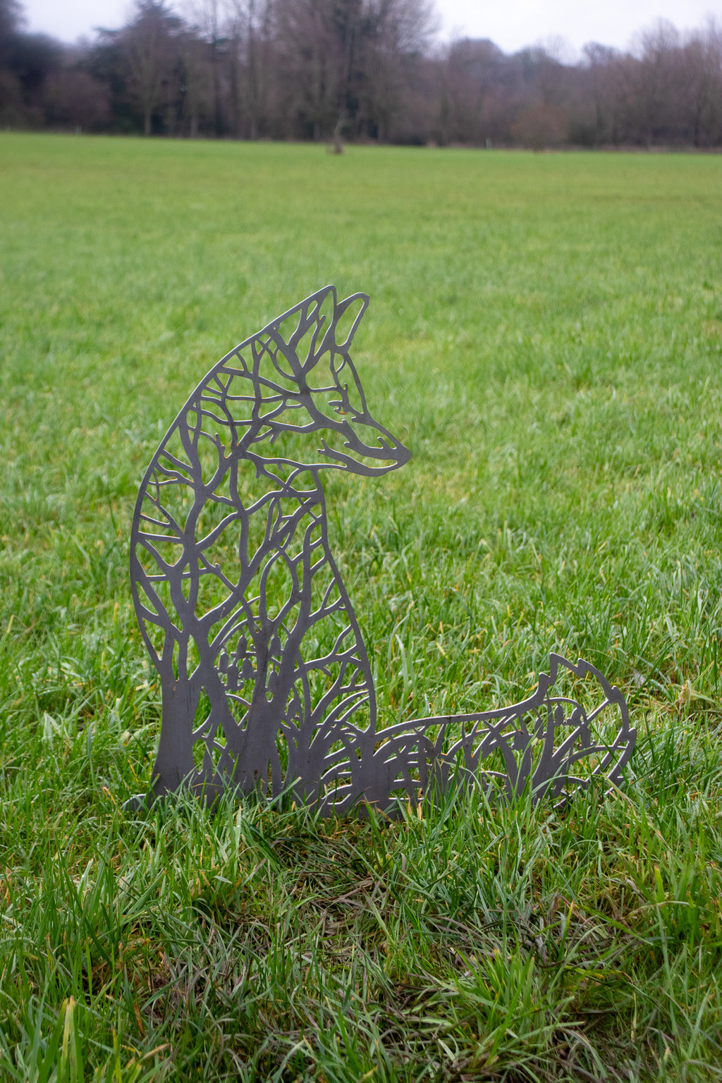 Fox - Rusty Steel Garden Art