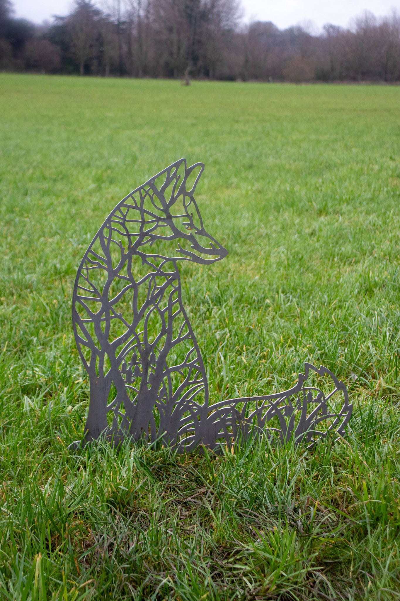 Fox - Rusty Steel Garden Art