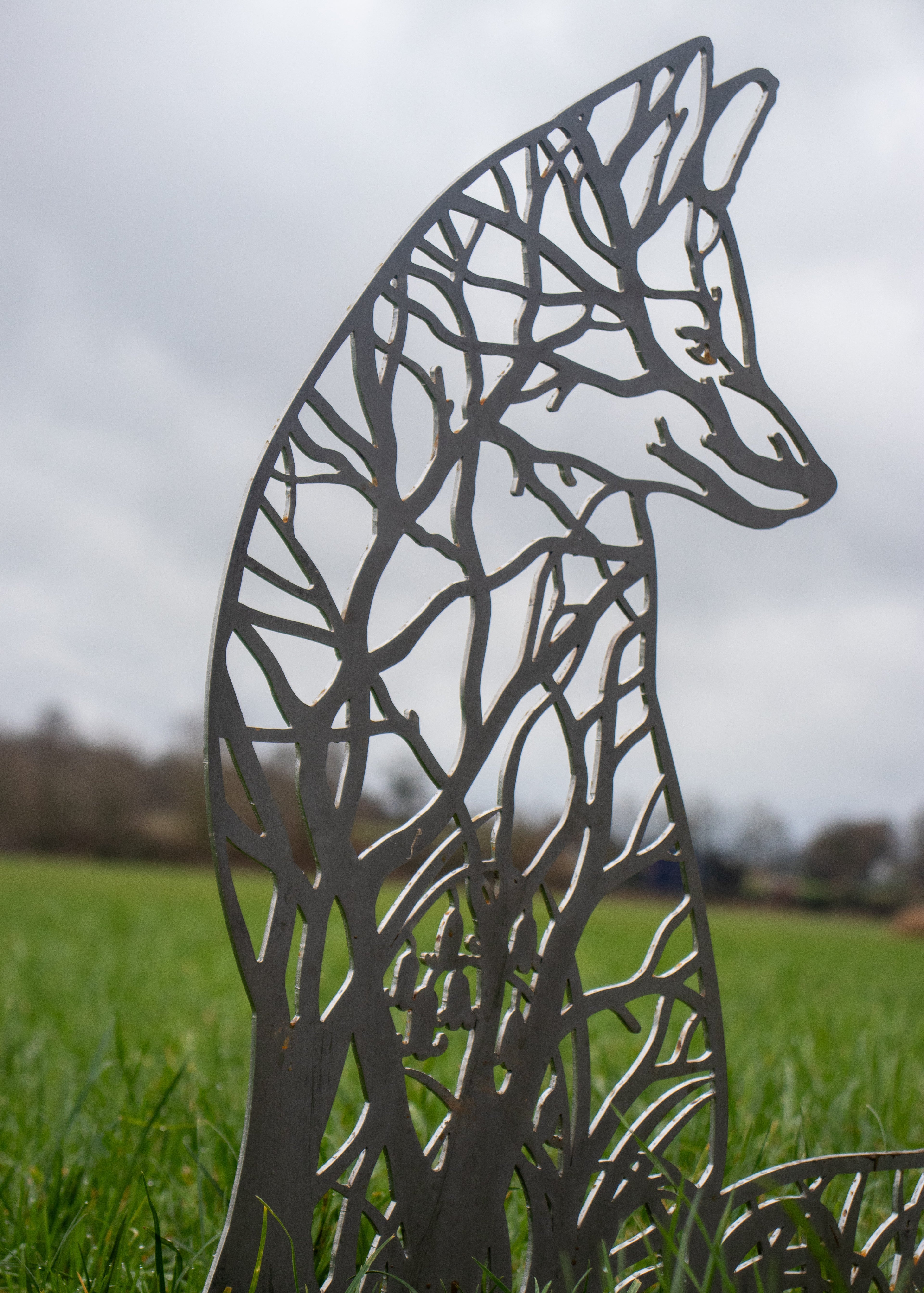 Fox - Rusty Steel Garden Art