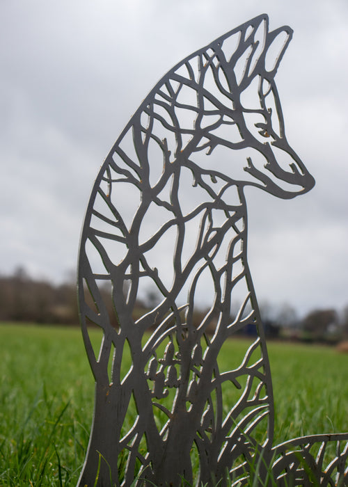 Fox - Rusty Steel Garden Art