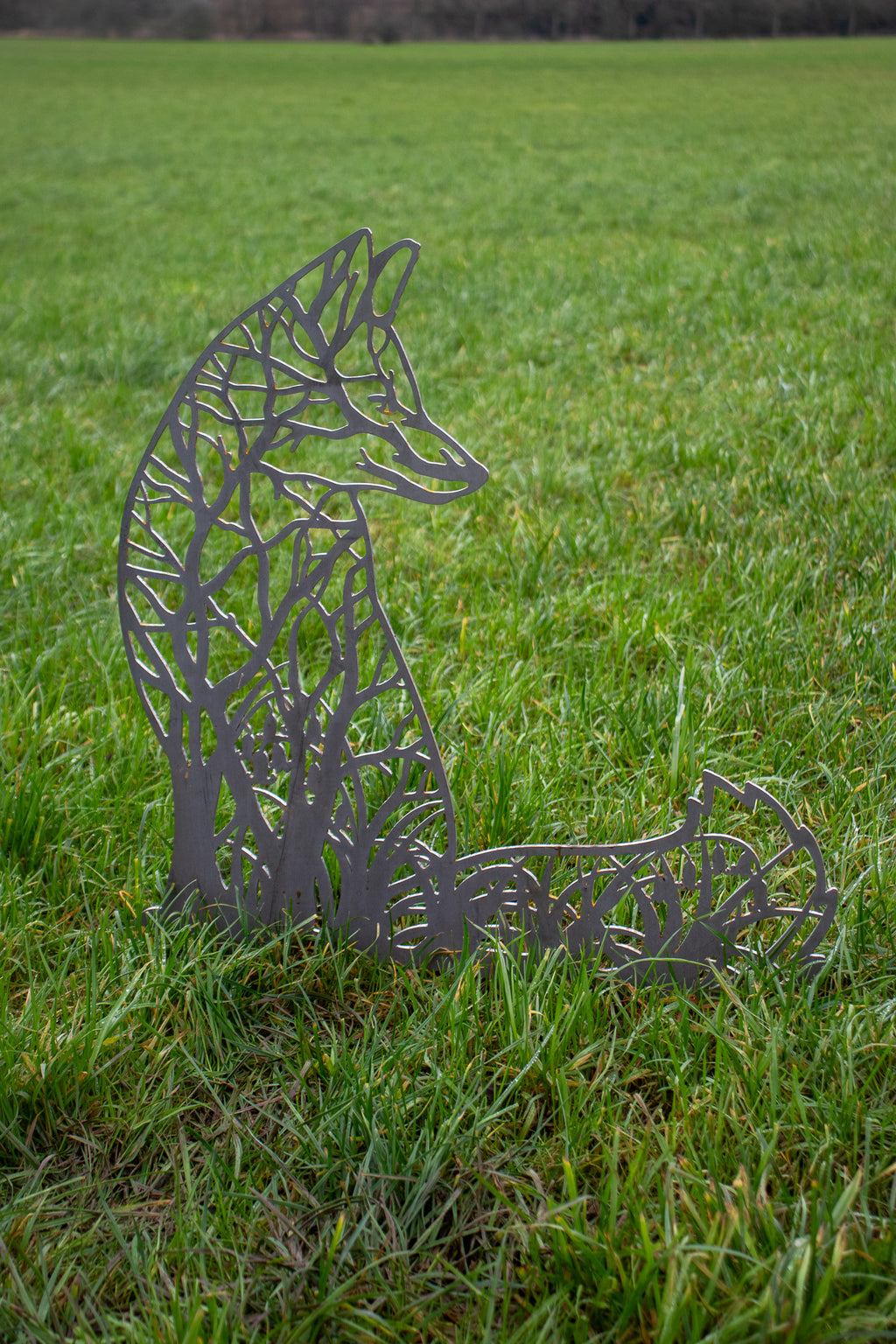 Fox - Rusty Steel Garden Art