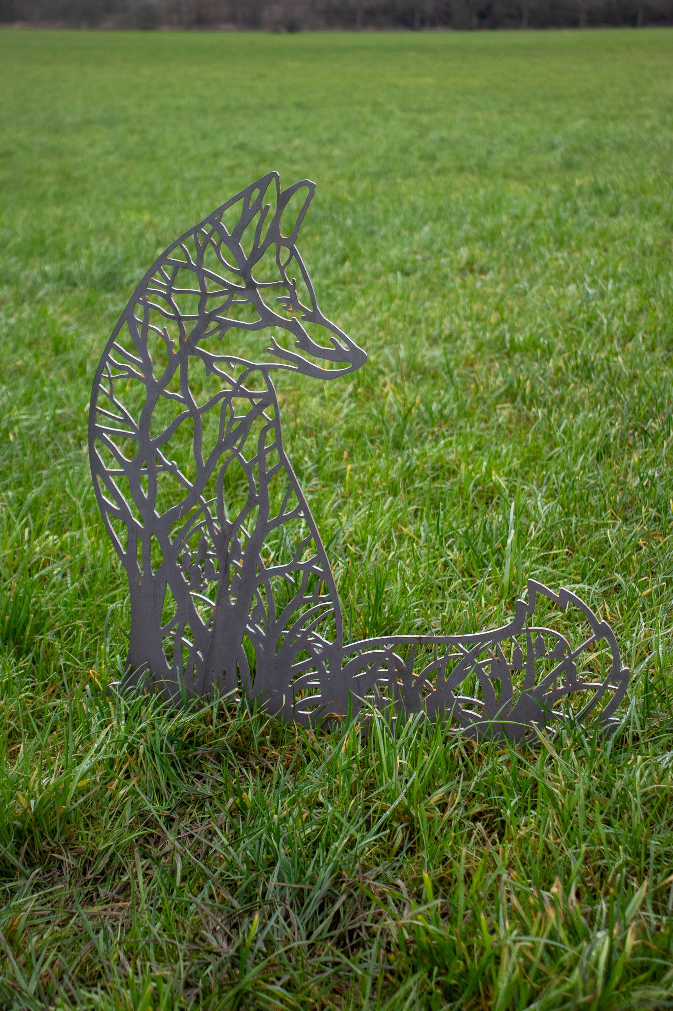Fox - Rusty Steel Garden Art