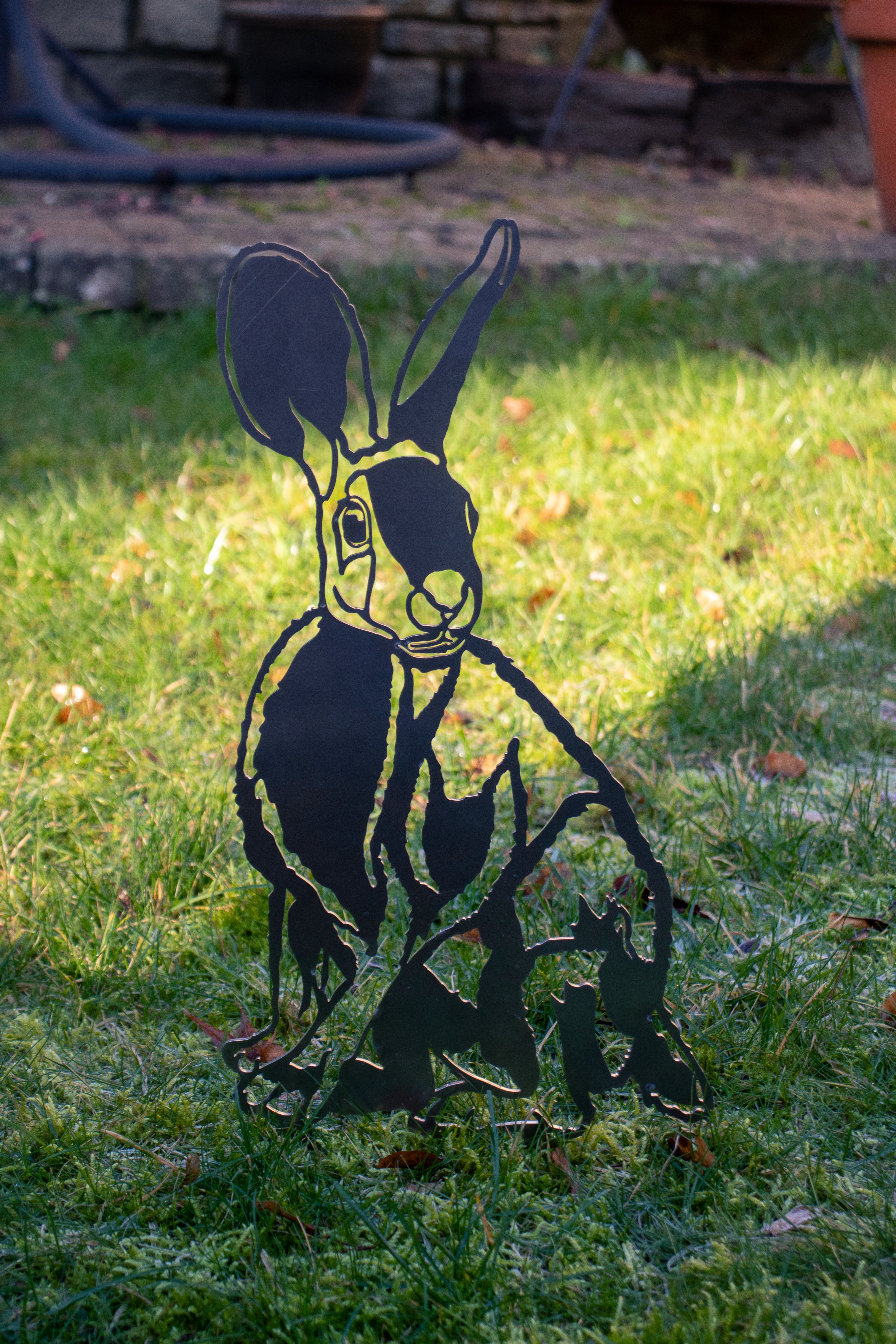 Hare - Steel Garden Art Sculpture