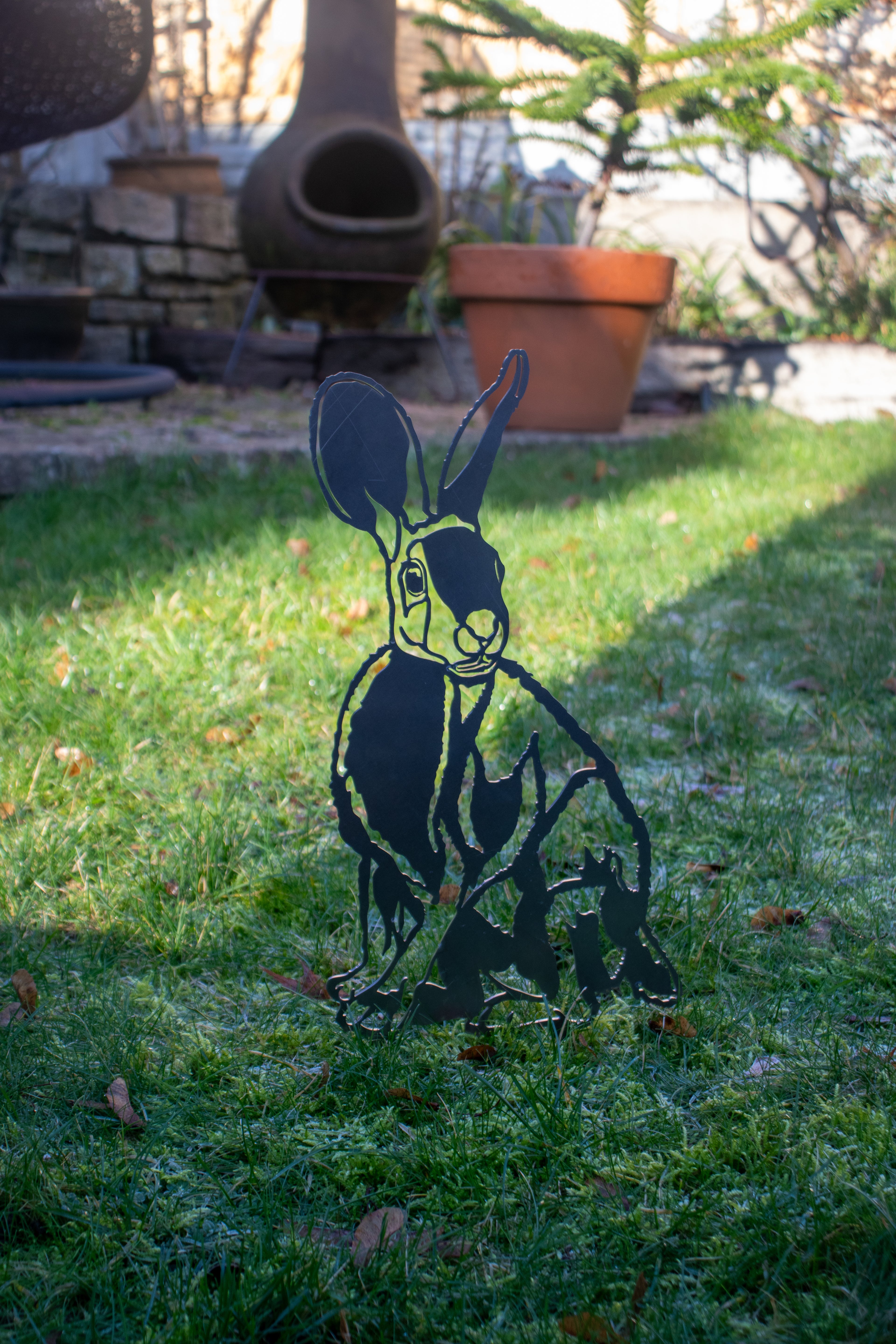 Hare - Steel Garden Art Sculpture