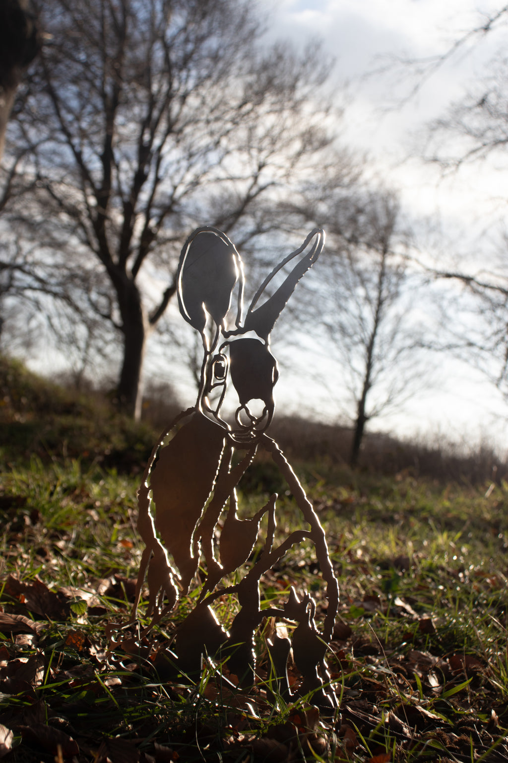 Hare - Steel Garden Art Sculpture
