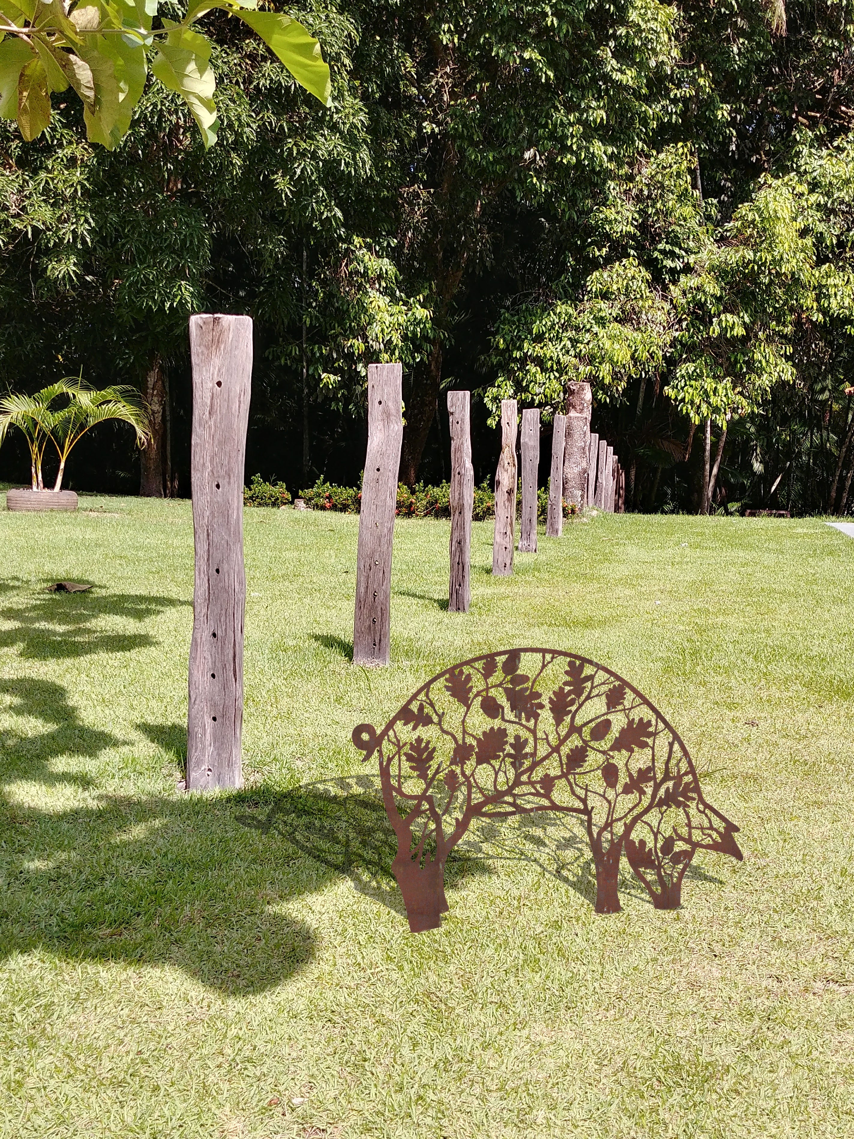 Pannage Pig - Steel Garden Art Sculpture