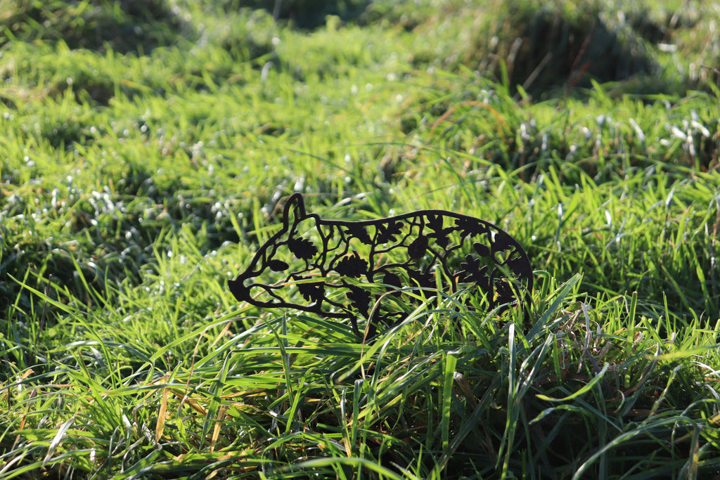 Pannage Piglet - Steel Garden Art Sculpture