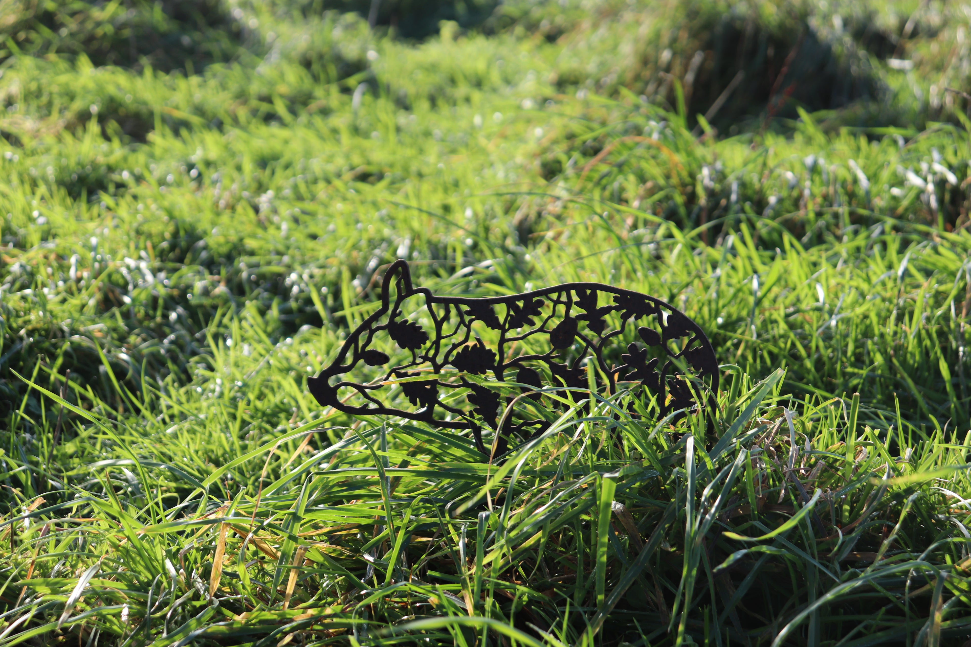 Pannage Piglet - Steel Garden Art Sculpture