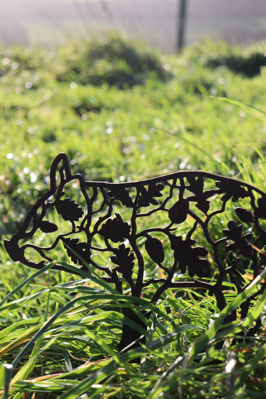Pannage Piglet - Steel Garden Art Sculpture