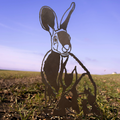 Hare - Steel Garden Art Sculpture