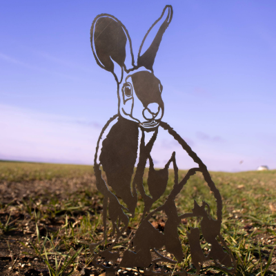 Hare - Steel Garden Art Sculpture